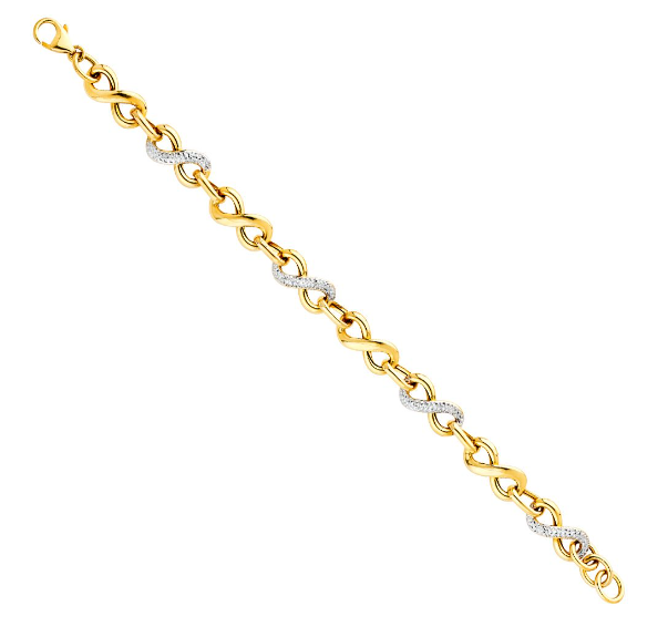 14k Infinity bracelet